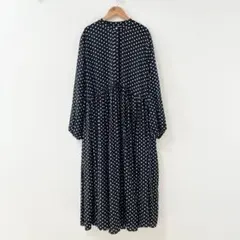 2025✨BEARDSLEY ビアズリー　ドットギャザーワンピース　ブラック　1のサムネイル