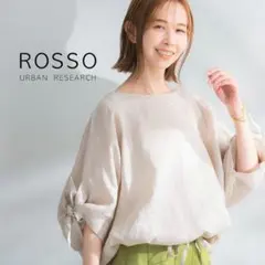 URBAN RESEARCH ROSSO リネン リボンスリーブプルオーバー F