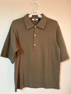 Uniqlo U ニットポロシャツ ブラウン Sサイズ