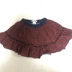 ファミリア　チェックリバーシブルスカート　110