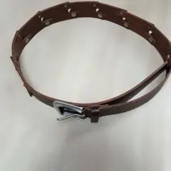 ブラウンレザースタッズベルト