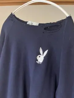Playboy ネイビー スウェット ビンテージ加工