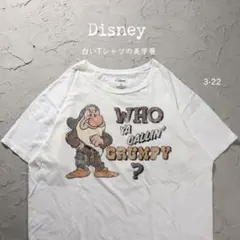 Disney 白Tシャツ 白雪姫　GRUMPY 7人の小人のサムネイル