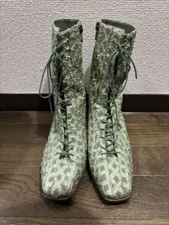 メリージェニー レースアップスクエアショートブーツ