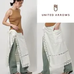 BEAUTY&YOUTH◆バテンレース ラップスカート　ホワイト