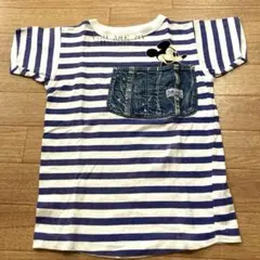 《極美品》DENIM＆DUNGAREE キッズ　Tシャツ １２０　ミッキーマウス