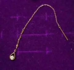 美品・ジュエリーツツミ・片耳用・ゴールドしずく&チェーンピアスのサムネイル