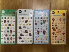 ラインフレンズ　ぷくぷくシール4枚セット