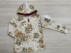 ハッカキッズ　花柄フード付きパーカー 120