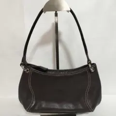 COLE HAAN コールハーン ダークブラウン レザー ハンドバッグ 小型