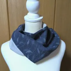 リバーシブルスヌード ☆小千谷縮、縞木綿☆ハンドメイド