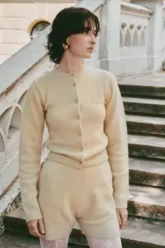 完売品 Eaphi | wool knit logo cardigan