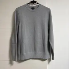 UNIQLO ウォッシャブルミラノリブクルーネックセーター Lサイズ グレー