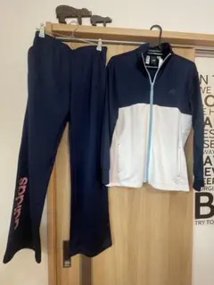 adidas ジャージセットアップ　レディースMサイズ　ネイビー