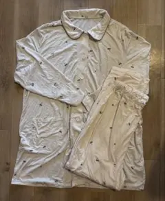 マタニティパジャマ　授乳パジャマ　さくらんぼ柄　長袖　上下セット