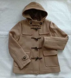 Ray BEAMS　ベージュ ショートダッフルコート フード付き