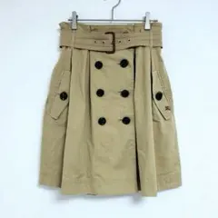 BURBERRY BLUE LABEL トレンチ風スカート 38 ベージュ