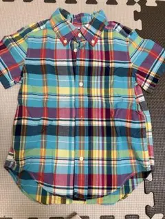Ralph Lauren 半袖チェックシャツ 3T、100、ラルフローレン