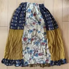着物 リメイク スカート パッチワーク ハンドメイド