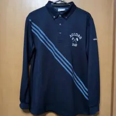 とも様専用】adidas ネイビー 長袖ポロシャツ ゴルフ O/XL スポーツ