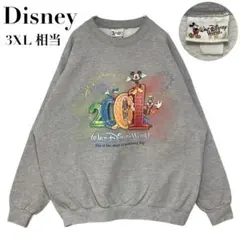 Disney キャラクタープリント トレーナー スウェット 3LX相当 グレー