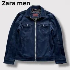 ZARA ベロア デニム ジャケット インディゴ アーカイブ グランジ y2k