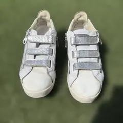 美品☆保存袋付 マークアンドロナ スカルロゴゴルフシューズ 総柄