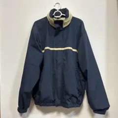 ネイビー ナイロンジャケット　メンズ　L フード付き