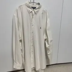 ラルフローレン　アイボリー　ボタンダウンシャツ　メンズ　XL