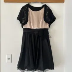 ベージュ黒ドレス　used クリーニング済