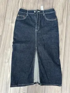 ZARA デニムスリットタイトスカート　インディゴ　s