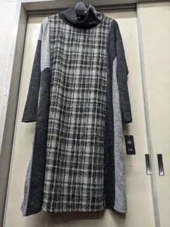 秋物 B-LINE オシャレデザイン　丈長チュニック　ゆったりサイズ