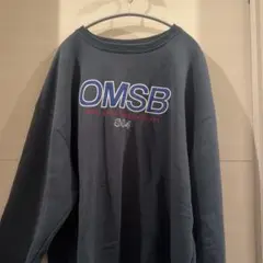 OMSB ロゴ入り 緑 トレーナー　裏起毛　y2 古着