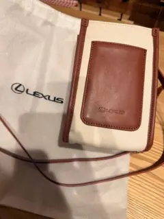 新品未使用▶︎LEXUS レクサス ショルダーバッグ キャンバス ブラウン 