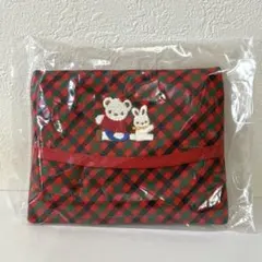 familiar 赤黒チェックティッシュケース