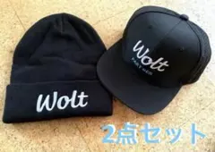 新品未使用　wolt ウォルト　配達用　キャップ　ニット帽　帽子2点セット