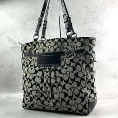 【良品】COACH コーチ シグネチャー柄 トートバッグ