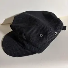 サンプル品 コムデギャルソンオム ストライプ柄 キャスケット 黒