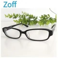 Zoff ゾフ メガネ 眼鏡 ブラック 黒縁 スクエア 定番 人気モデル 軽量
