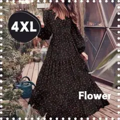 花柄☆ロングワンピース 4XL