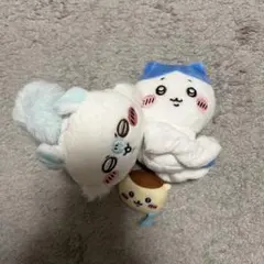 【ちいかわ】　ぬいぐるみシュシュ　ねそべりマスコット　フェイスマスコット