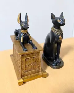 大英博物館 アヌビス & バステト ぬいぐるみ 2点セット エジプト タグ