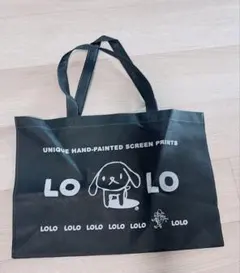 LOLO トートバッグ ブラック　不織布　ショップ袋