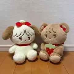 mikko illustrations いちごBIGぬいぐるみ ラテ スフレ