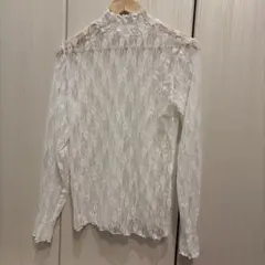 総レース ハイネック 長袖 トップス