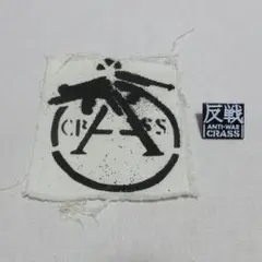 CRASSクラス布パッチ布ワッペンANTIWAR反戦ピンバッチクラストハードコア