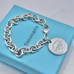 【極美品】ティファニー　リターントゥ　ラウンドタグ　ブレスレット　シルバー