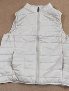 ホワイト キルティングダウンベスト