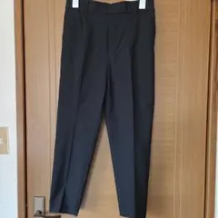 黒 テーパードスラックス ゴムウエスト
