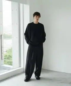完売商品/STERNBERG/スーパーエクストラファインメリノクルーリブニット